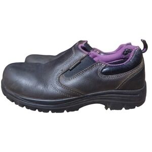Avenger Foreman Slip On Composite Steel Toe Shoes‎ Boots Brown Women's Size 8